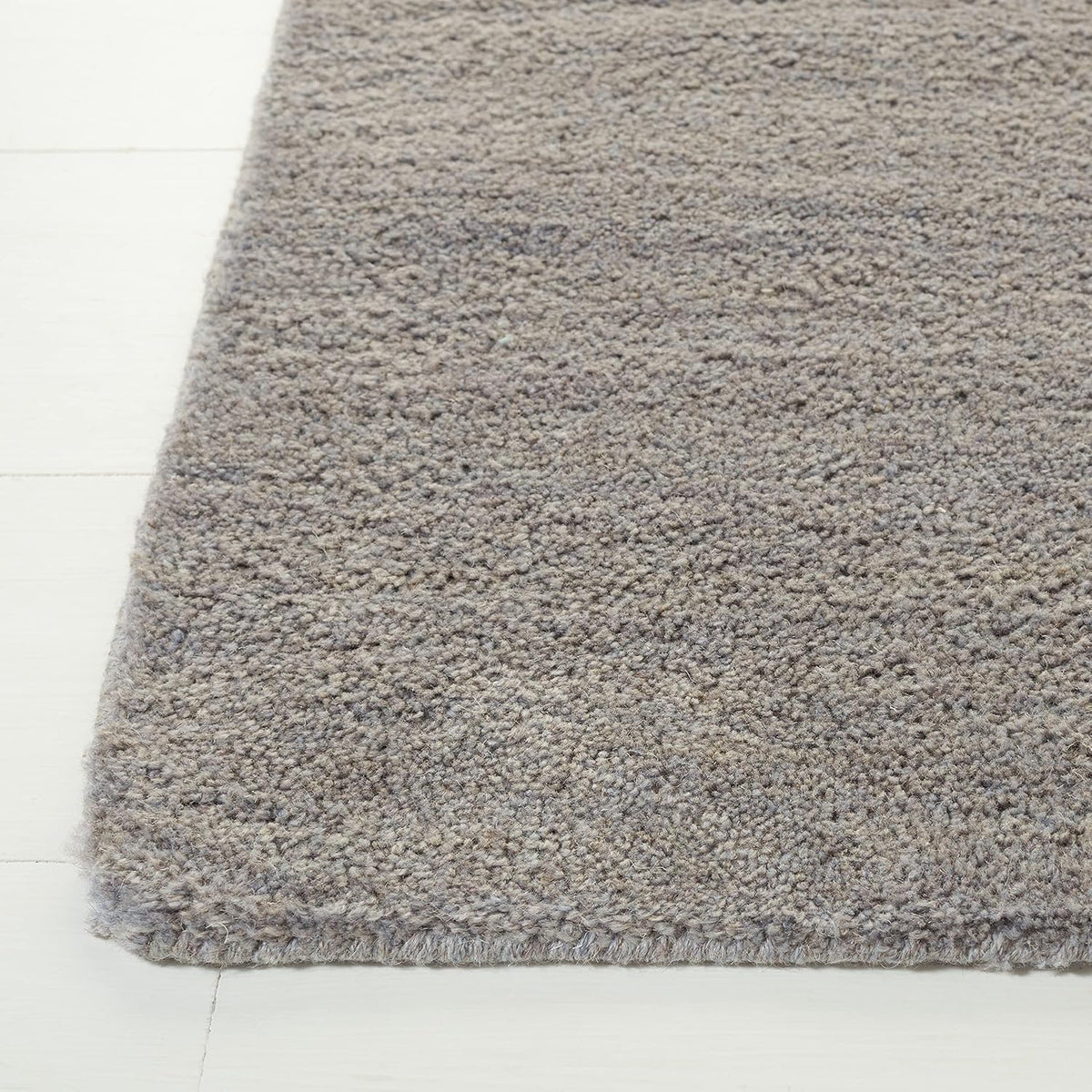 Himalaya Collection Area Rug - 6' Round, Black, Handmade Solid Wool, Ideal for High Traffic Areas in Living Room, Bedroom (HIM610C)