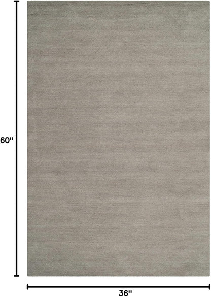 Himalaya Collection Area Rug - 6' Round, Black, Handmade Solid Wool, Ideal for High Traffic Areas in Living Room, Bedroom (HIM610C)