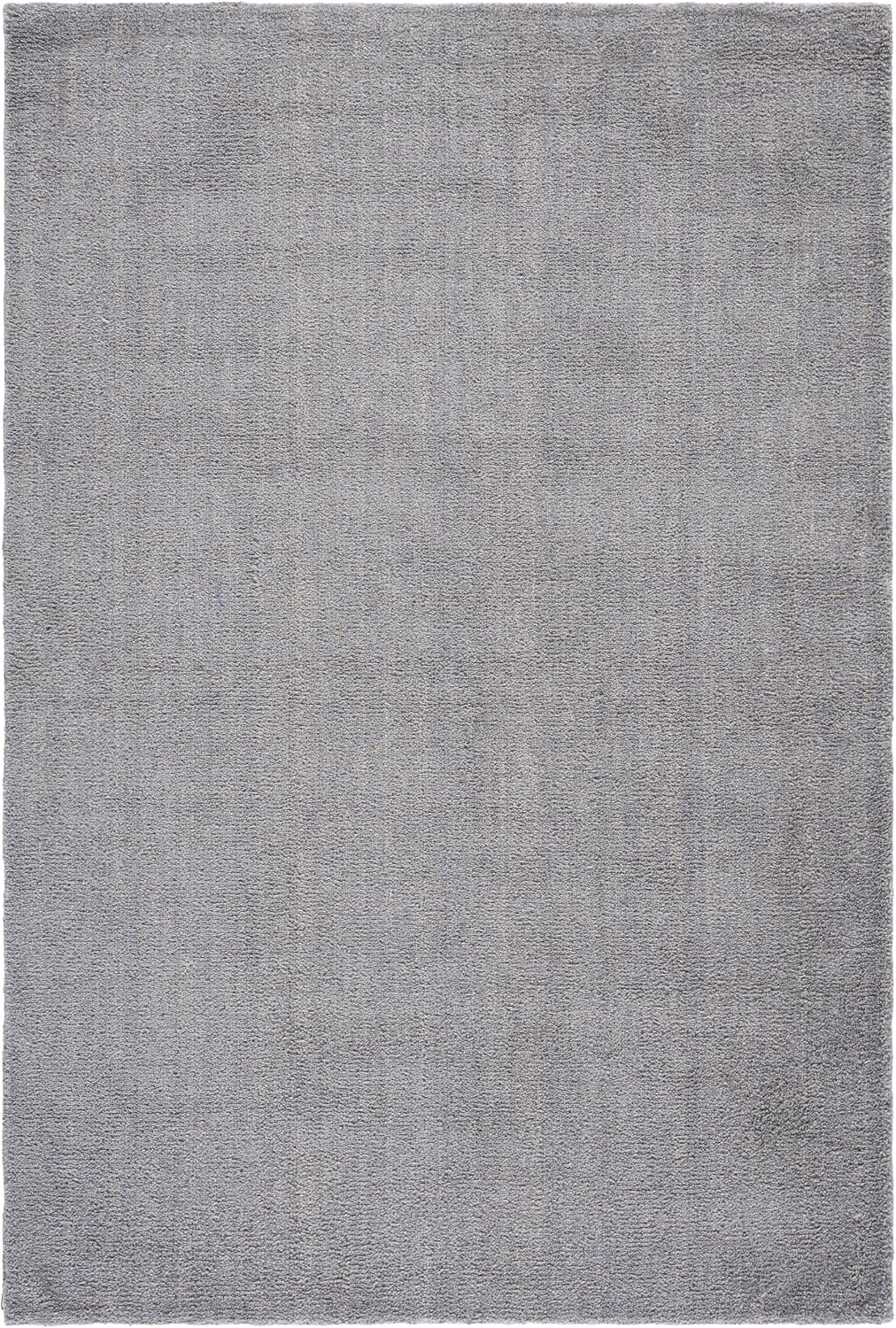 Himalaya Collection Area Rug - 6' Round, Black, Handmade Solid Wool, Ideal for High Traffic Areas in Living Room, Bedroom (HIM610C)