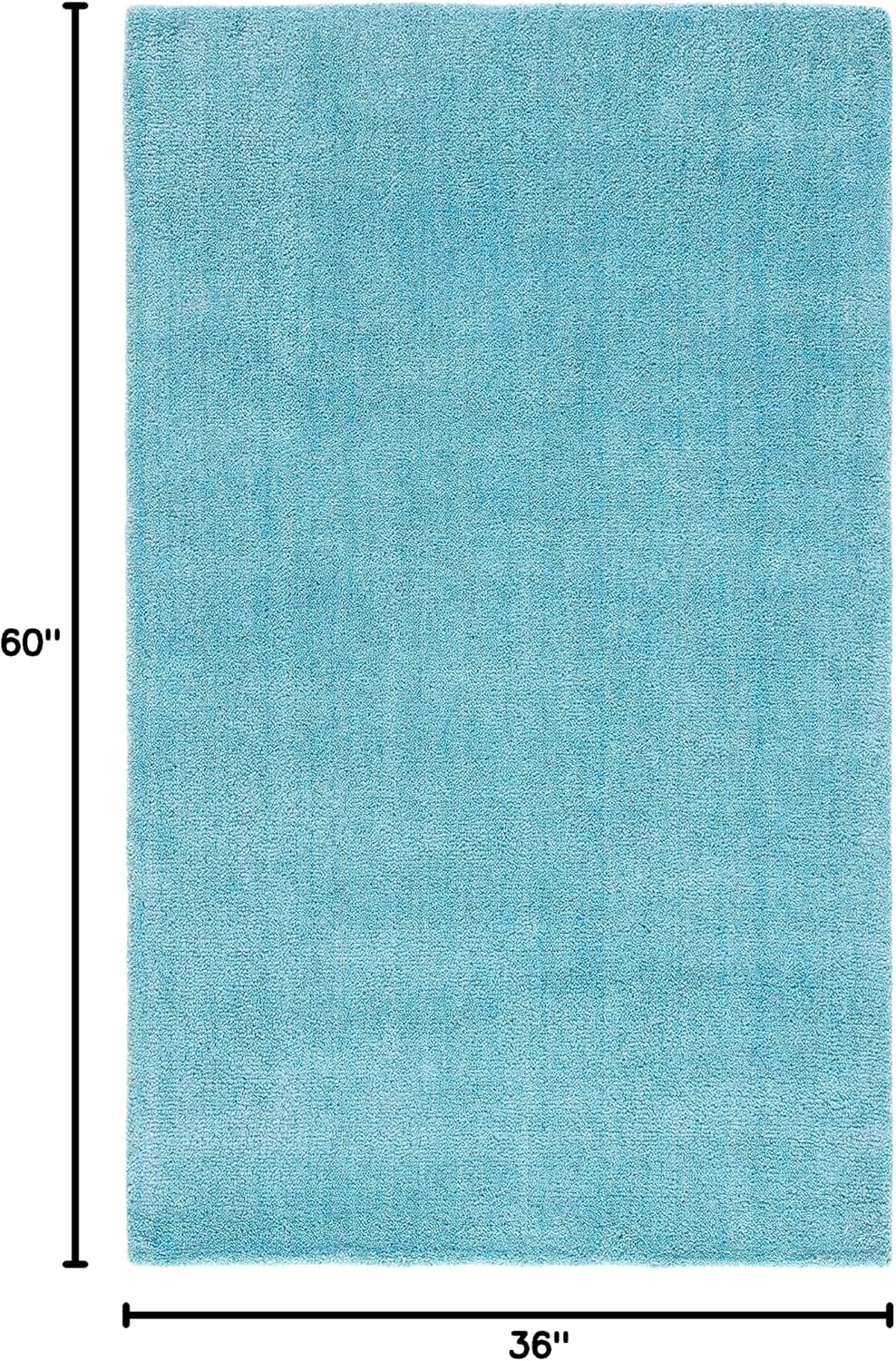 Himalaya Collection Area Rug - 6' Round, Black, Handmade Solid Wool, Ideal for High Traffic Areas in Living Room, Bedroom (HIM610C)