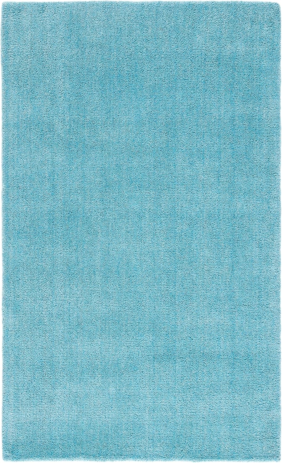 Himalaya Collection Area Rug - 6' Round, Black, Handmade Solid Wool, Ideal for High Traffic Areas in Living Room, Bedroom (HIM610C)