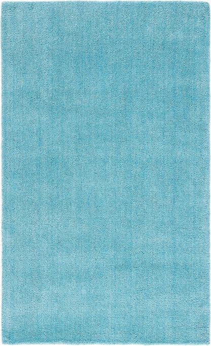 Himalaya Collection Area Rug - 6' Round, Black, Handmade Solid Wool, Ideal for High Traffic Areas in Living Room, Bedroom (HIM610C)