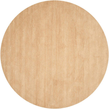 Himalaya Collection Area Rug - 6' Round, Black, Handmade Solid Wool, Ideal for High Traffic Areas in Living Room, Bedroom (HIM610C)