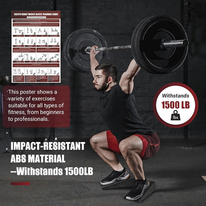 Squat Wedge Block, 1500 LBS Capacity, Non-Slip Heel Elevated Squat Wedge