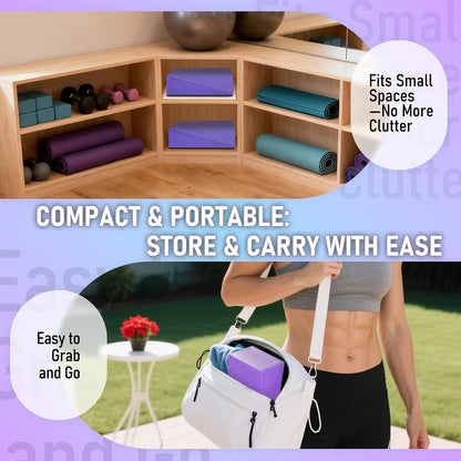 Squat Wedge Block For Deeper Squat: 2200LBS Capacity with Guide & Carry Bag