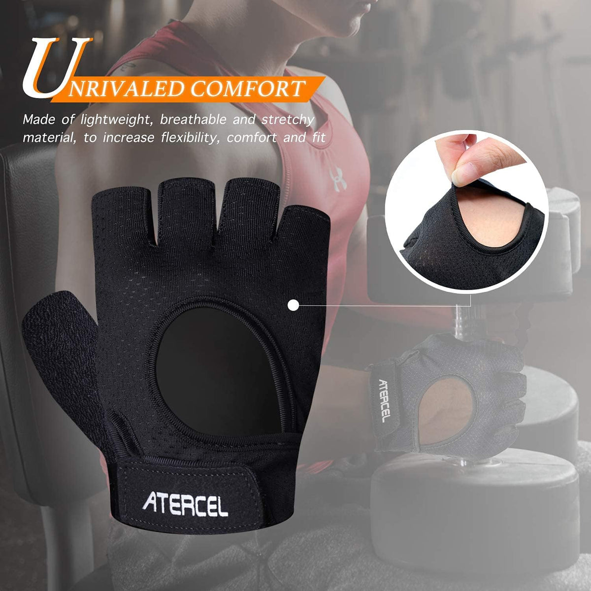 Weight Lifting Gloves Full Palm Protection, Workout Gloves for Gym, Cycling, Exercise, Breathable, Super Lightweight for Mens and Women