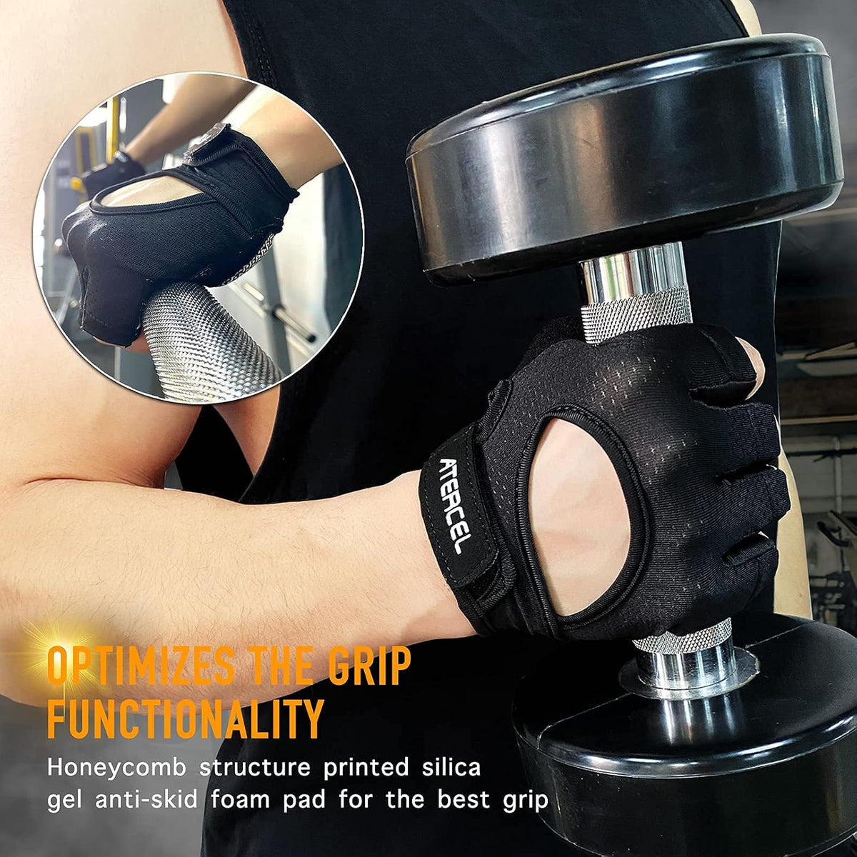 Weight Lifting Gloves Full Palm Protection, Workout Gloves for Gym, Cycling, Exercise, Breathable, Super Lightweight for Mens and Women