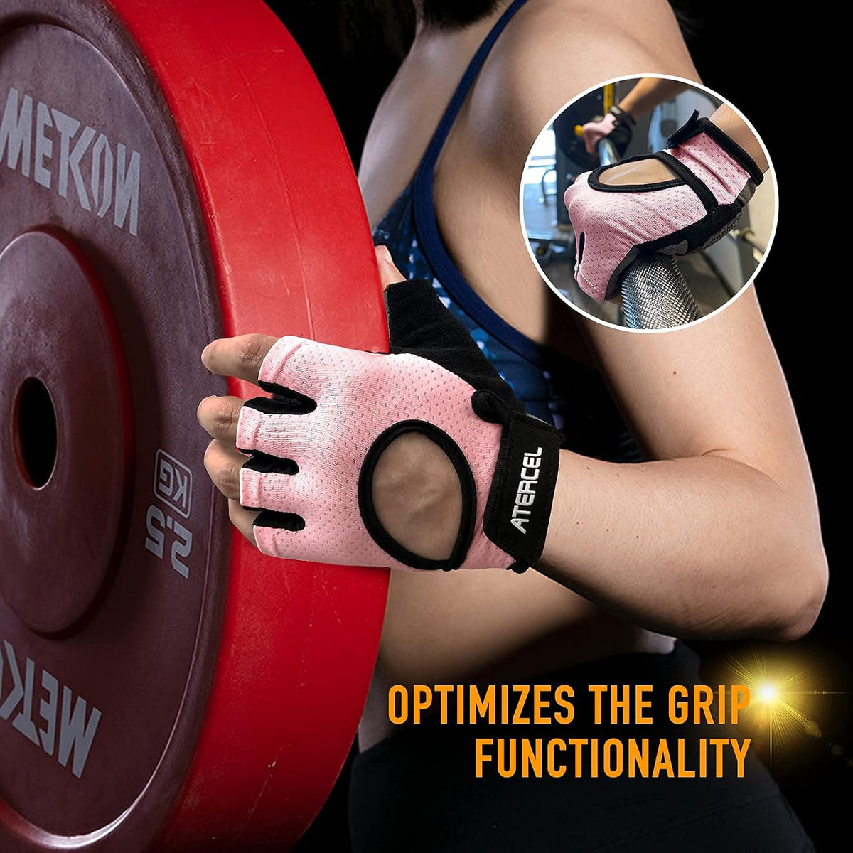 Weight Lifting Gloves Full Palm Protection, Workout Gloves for Gym, Cycling, Exercise, Breathable, Super Lightweight for Mens and Women
