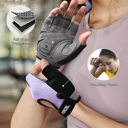 Weight Lifting Gloves Full Palm Protection, Workout Gloves for Gym, Cycling, Exercise, Breathable, Super Lightweight for Mens and Women