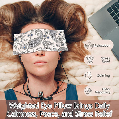 Lavender Eye Pillow for Relaxation, Yoga, Sleep, Weighted Eye Mask