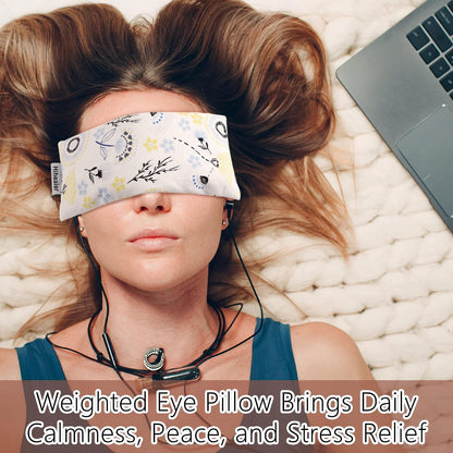 Lavender Eye Pillow for Relaxation, Yoga, Sleep, Weighted Eye Mask