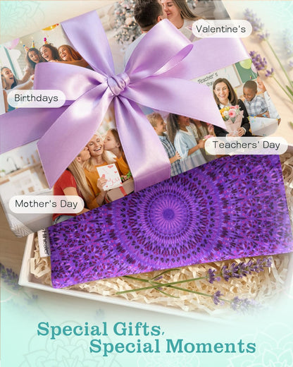 Lavender Eye Pillow for Relaxation, Yoga, Sleep, Weighted Eye Mask