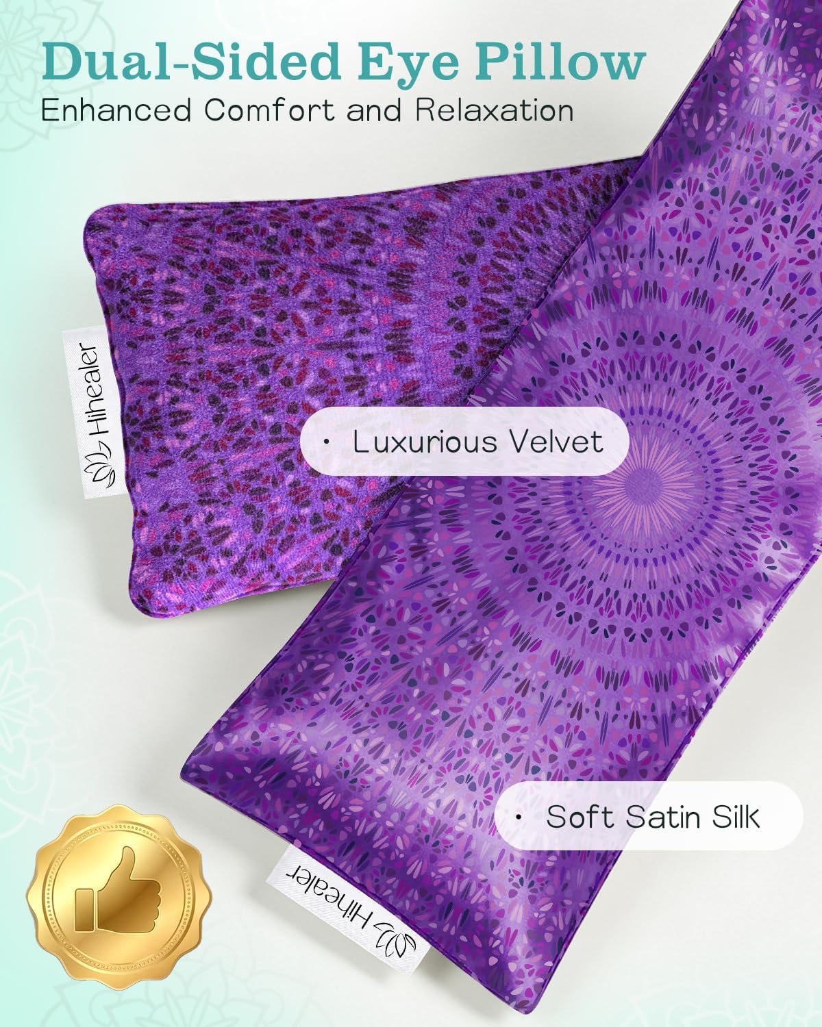 Lavender Eye Pillow for Relaxation, Yoga, Sleep, Weighted Eye Mask