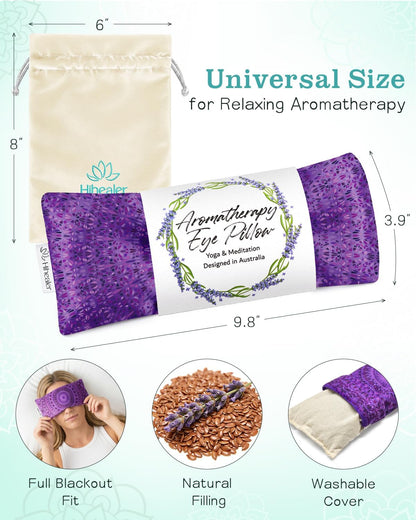 Lavender Eye Pillow for Relaxation, Yoga, Sleep, Weighted Eye Mask