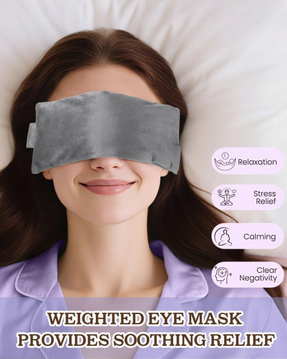 Lavender Eye Pillow for Relaxation, Yoga, Sleep, Weighted Eye Mask