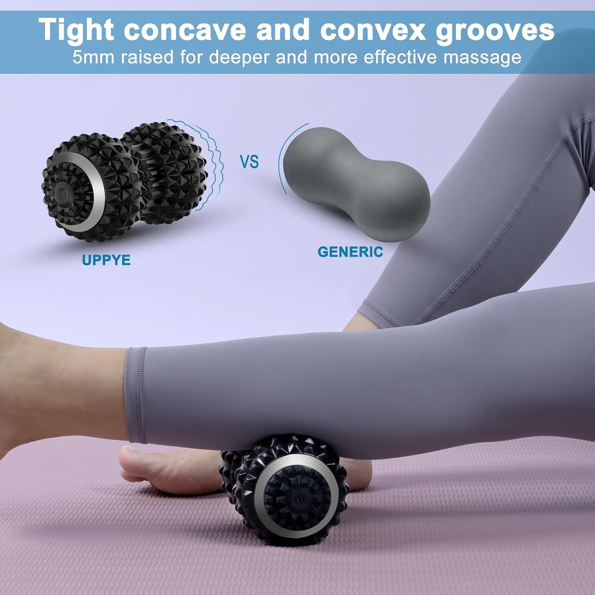 Vibrating Massage Ball for Pain Relif, Mobility Ball for Physical Therapy and Workout Recovery, Deep Tissue Myofascial Release Tools - Back, Shoulder (Peanut Head Vibrating Massage Ball Black)