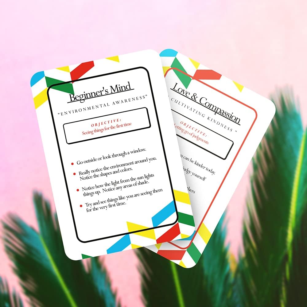 52 Mindfulness Cards - Stress Less, Mindful Meditation, Gratitude, Kindness, Self Care & Relaxation