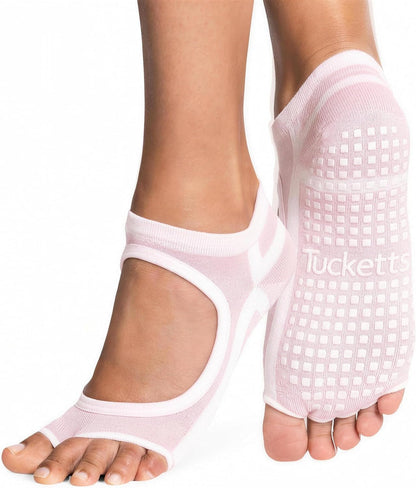 Toeless Grip Socks, Open Toe Non Slip Pilates Socks for Women