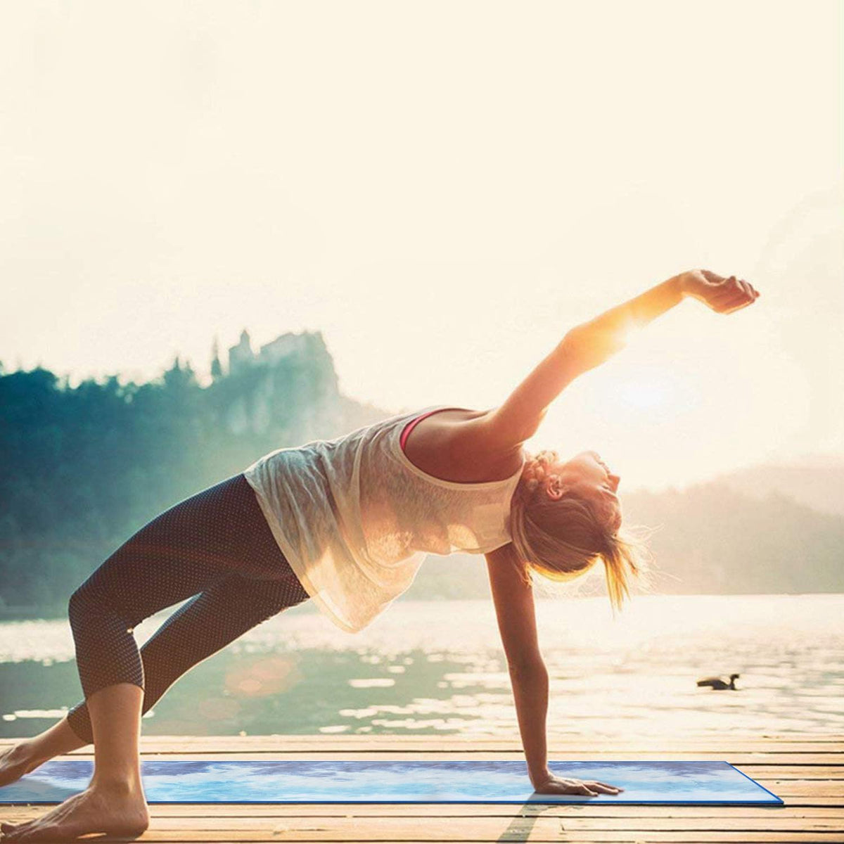 Yoga Towel Yoga Mat Towel with Anchor Fit Corners Non Slip Yoga Towels Hot Yoga Towel Yoga Pilates Workout Camping