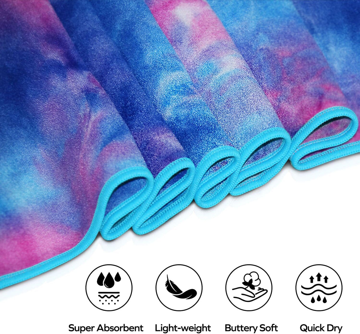 Yoga Towel Yoga Mat Towel with Anchor Fit Corners Non Slip Yoga Towels Hot Yoga Towel Yoga Pilates Workout Camping