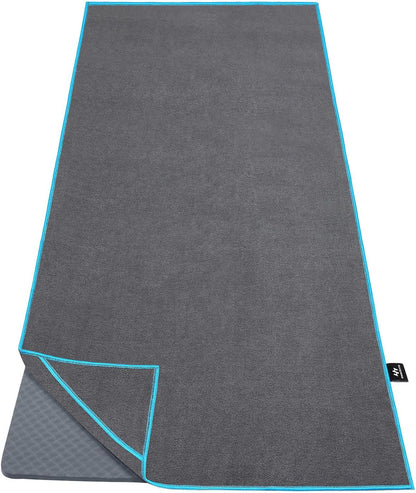 Yoga Towel Yoga Mat Towel with Anchor Fit Corners Non Slip Yoga Towels Hot Yoga Towel Yoga Pilates Workout Camping