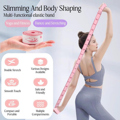 Multi-Loop Stretch Band - Yoga, Pilates, Ballet, and Physical Therapy Stretching Strap for Flexibility, Leg Stretching, and Exercise - Durable Stretching Equipment