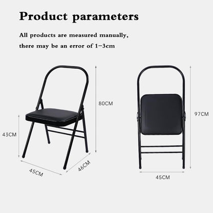 Yoga Chair Yoga Auxiliary Chair,Backless Yoga Chair,with Non-Slip Feet Covers for Flexibility and Strength Training 44x47x80cm,Brown