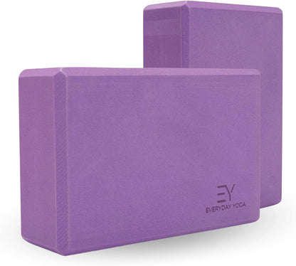 Foam Block and Yoga Strap Set, Multi-Color for Yoga, Pilates