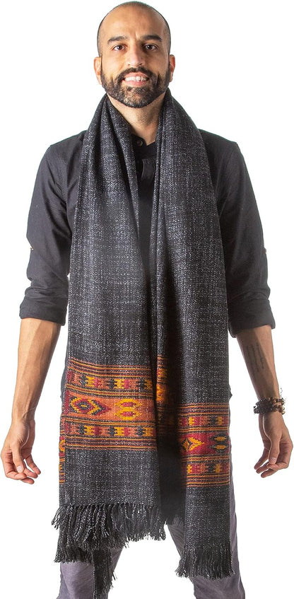 Meditation Shawl or Blanket, Exotic Shawl/Wrap, Oversize Scarf or Stole. Unisex