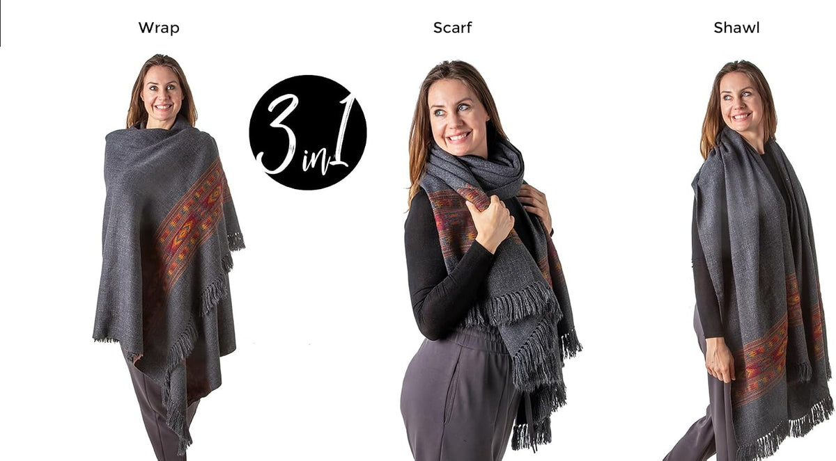 Meditation Shawl or Blanket, Exotic Shawl/Wrap, Oversize Scarf or Stole. Unisex