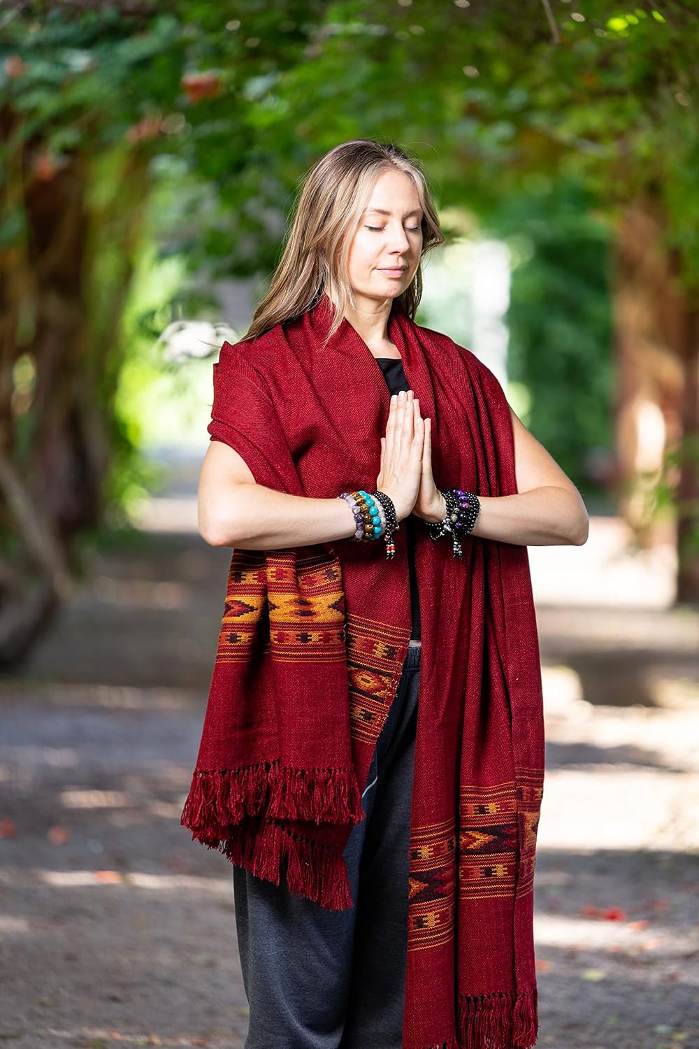 Meditation Shawl or Blanket, Exotic Shawl/Wrap, Oversize Scarf or Stole. Unisex
