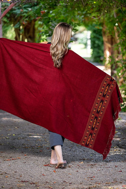 Meditation Shawl or Blanket, Exotic Shawl/Wrap, Oversize Scarf or Stole. Unisex