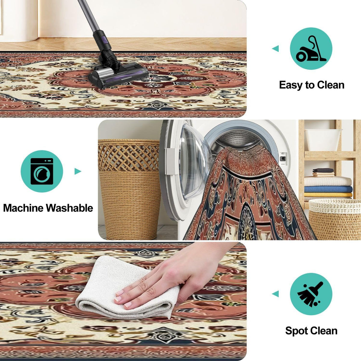 Runner Rug Washable 2x8 Leopard Print Seamless Leopard Skin Fashionable Cheetah Fur Non-Slip Hallway Area Rug Indoor Outdoor Home Decor for Entryway Bathroom Kitchen Carpet Yoga Floor Mat