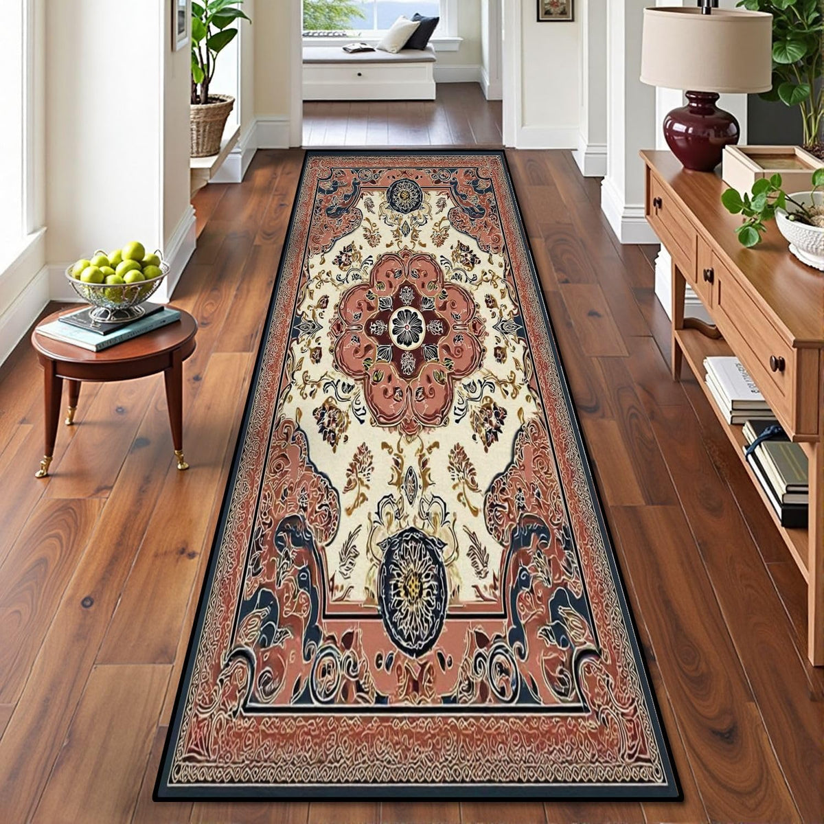 Runner Rug Washable 2x8 Leopard Print Seamless Leopard Skin Fashionable Cheetah Fur Non-Slip Hallway Area Rug Indoor Outdoor Home Decor for Entryway Bathroom Kitchen Carpet Yoga Floor Mat