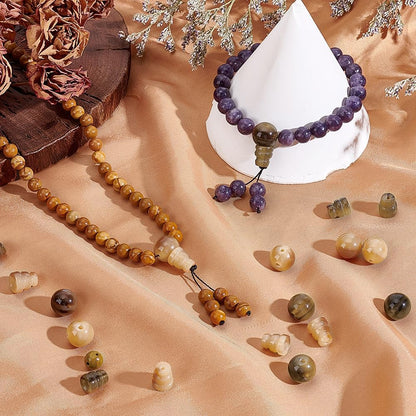 10sets/20pcs Buddha Mala Guru Bead Set, 2 Colors Resin 3 Hole
