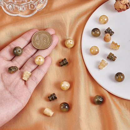 10sets/20pcs Buddha Mala Guru Bead Set, 2 Colors Resin 3 Hole