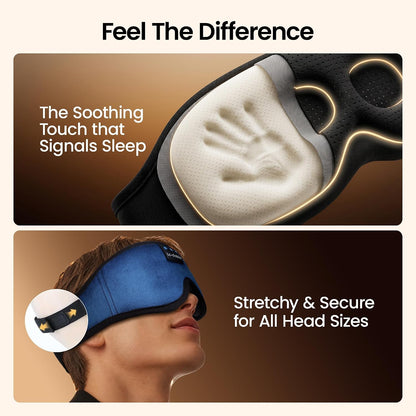 Sleep Headphones, 3D Sleep Mask Bluetooth Wireless Music Eye Mask, Sleeping Headphones for Side Sleepers Sleep Mask with Bluetooth Headphones Ultra-Thin Stereo Speakers Perfect for Sleeping