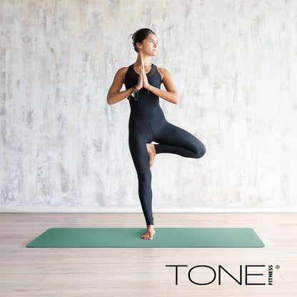 1/4" Yoga Mat, Non-Slip Exercise & Pilates Mat with Strap