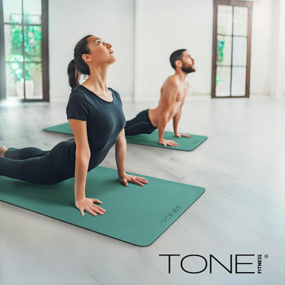 1/4" Yoga Mat, Non-Slip Exercise & Pilates Mat with Strap