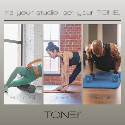 1/4" Yoga Mat, Non-Slip Exercise & Pilates Mat with Strap