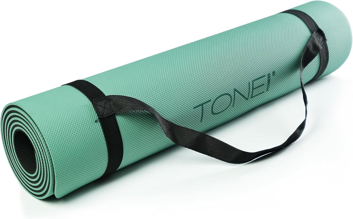 1/4" Yoga Mat, Non-Slip Exercise & Pilates Mat with Strap