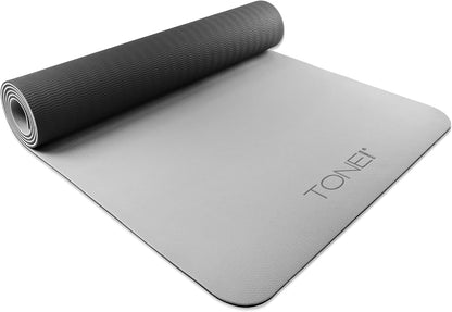1/4" Yoga Mat, Non-Slip Exercise & Pilates Mat with Strap