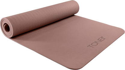 1/4" Yoga Mat, Non-Slip Exercise & Pilates Mat with Strap