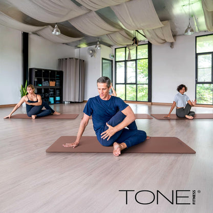 1/4" Yoga Mat, Non-Slip Exercise & Pilates Mat with Strap