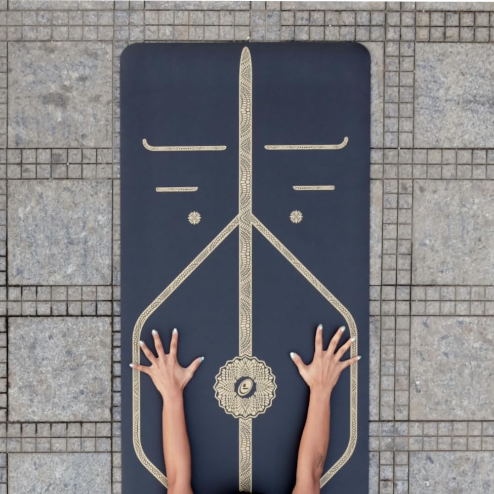 Printed Yoga Mat - Patented Alignment Design, Ultimate Grip