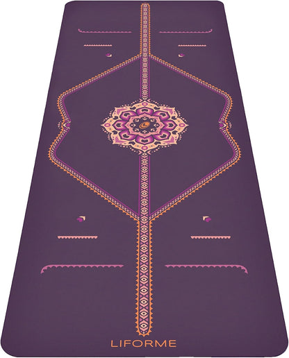 Printed Yoga Mat - Patented Alignment Design, Ultimate Grip