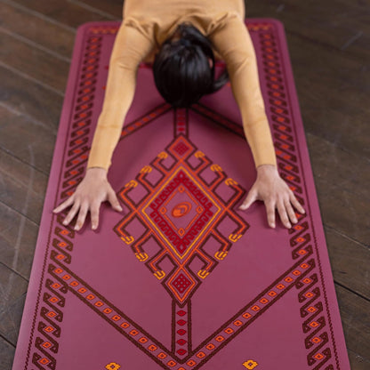 Printed Yoga Mat - Patented Alignment Design, Ultimate Grip
