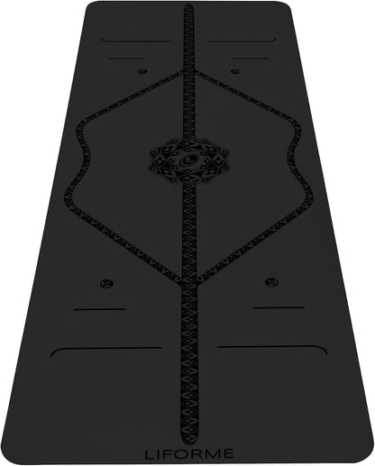 Printed Yoga Mat - Patented Alignment Design, Ultimate Grip