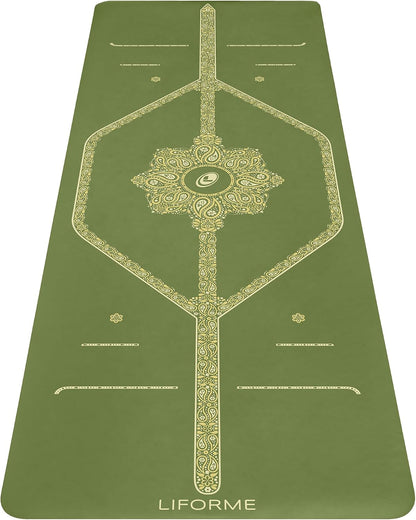 Printed Yoga Mat - Patented Alignment Design, Ultimate Grip