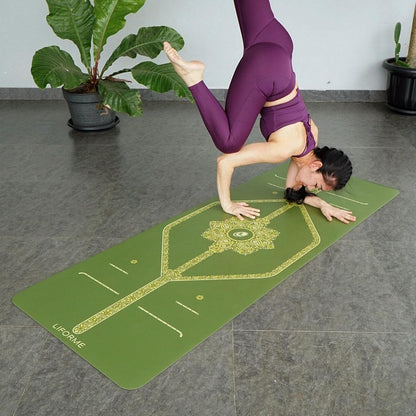 Printed Yoga Mat - Patented Alignment Design, Ultimate Grip